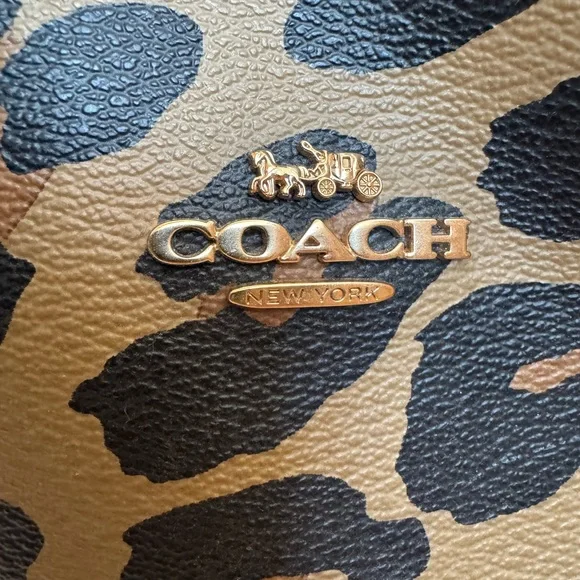 Coach reversible city tote with leopard print - Picture 4 of 7